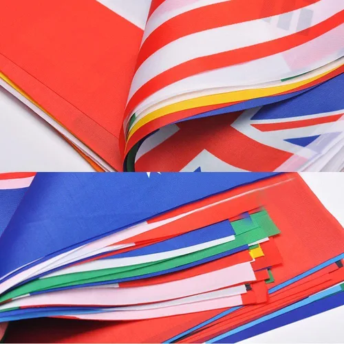 Vista 2 de G2PLUS Banderas internacionales, banderas mundiales de 82 pies, 8.2 x 5.5 pulgadas, bandera olímpica de 100 países para bar, decoraciones