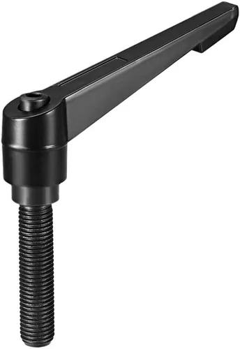 Vista 18 de uxcell M6 x 0.472 in Mango de palanca de sujeción ajustable Rosca Botón de trinquete macho roscado Perillas de bloqueo Manijas de tornillo giratorio