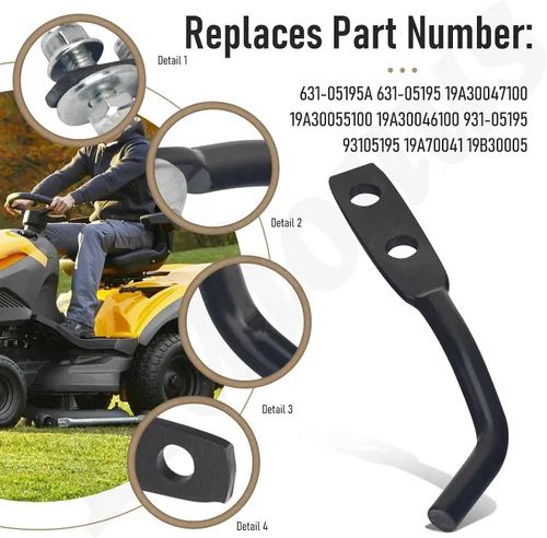 Vista 6 de 631-05195A 631-05195 Accesorios de enchufe de mantillo compatibles con tractor de césped MTD de 42 y 46 pulgadas, compatible con modelos 63105195A