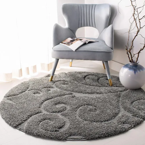 Vista 90 de SAFAVIEH Florida Shag Collection - Alfombra decorativa, 2 x 3 pies, color crema y beige, diseño de volutas, no desprende pelusa y fácil de limpiar