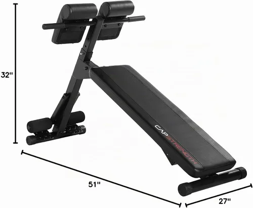 Vista 11 de CAP Barbell Hiperextensión/banco abdominal, negro