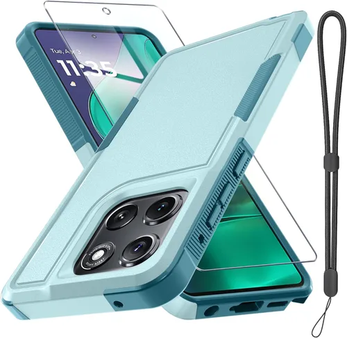 Vista 46 de Funda compatible con Moto G 5G 2024, cuerpo completo, resistente, resistente, a prueba de golpes, con correa de cordón, protector de pantalla