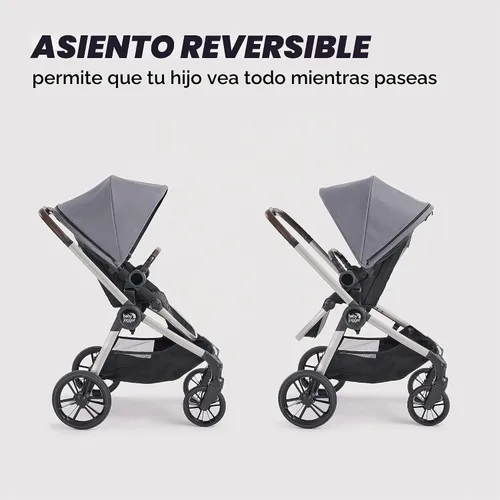 Vista 3 de Baby Jogger® City Sights® - Cochecito convertible con plegable compacto pizarra oscura