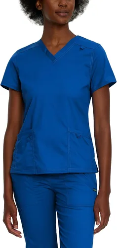 Vista 7 de Landau Proflex 4160 - Camiseta médica elástica con 3 bolsillos para mujer Caribe