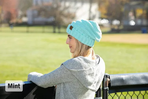 Vista 6 de Funky Junque Trendy Warm Oversized Chunky Soft Oversized Cable Knit Slouchy Beanie 2 Pack Bundles