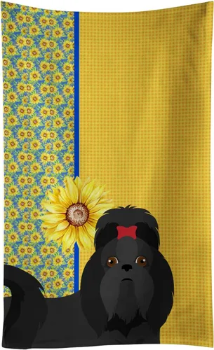 Vista 164 de Caroline's Treasures WDK5313KTWL - Toalla de cocina con diseño de girasoles de verano, color negro y tostado, Airedale Terrier, toalla de mano