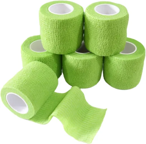 Vista 22 de Paquete de 6 vendajes autoadhesivos de 1 pulgada x 5 yardas, transpirable, cohesivo para mascotas, cinta elástica autoadhesiva para deportes, Negro