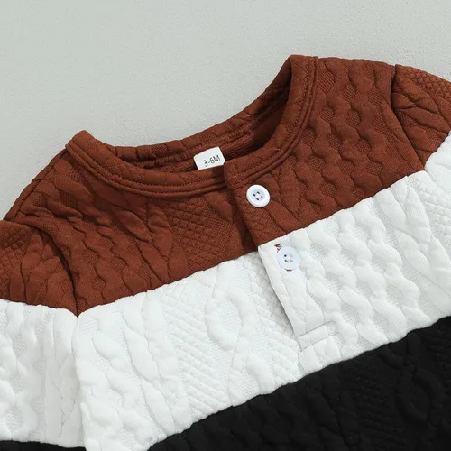 Vista 5 de MERSARIPHY Ropa de bebé para bebé, sudadera de punto para bebé, suéter de punto, pantalones largos, ropa de otoño e invierno
