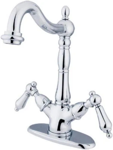 Vista 4 de Kingston Brass KS1493PX - Grifo para fregadero de buque, latón antiguo