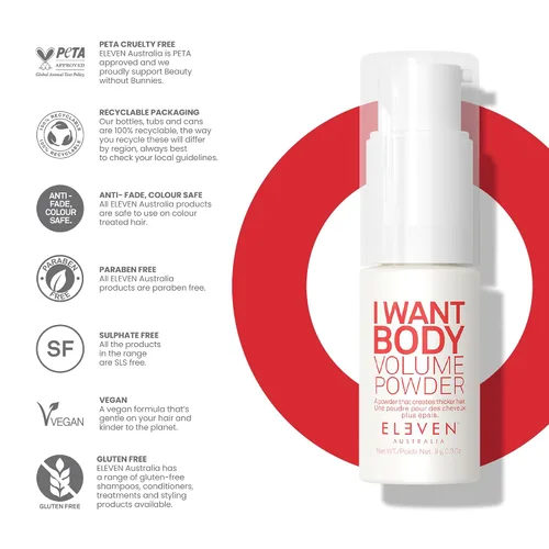 Vista 6 de ELEVEN AUSTRALIA I Want - Polvo de textura de volumen corporal para hombres y mujeres, producto de peinado, voluminizador y texturizante, añade
