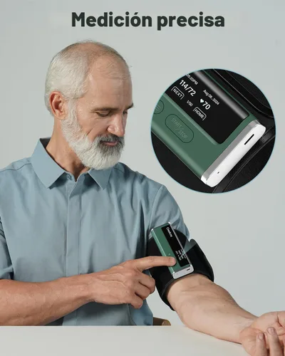 Vista 2 de Checkme Monitor de presión arterial para uso doméstico - Brazalete para la parte superior del brazo, máquina de presión arterial Bluetooth, lecturas
