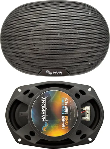 Vista 3 de Harmony Audio Universal Car Truck SUV R69 Dual 6x9 Cajas de Altavoz Negro