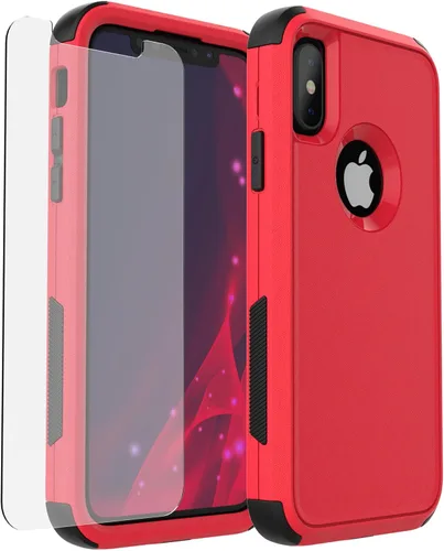 Vista 8 de X-belmox Funda para iPhone XR [a prueba de caídas] [a prueba de golpes] Funda de protección contra caídas de servicio pesado de 3 capas para iPhone