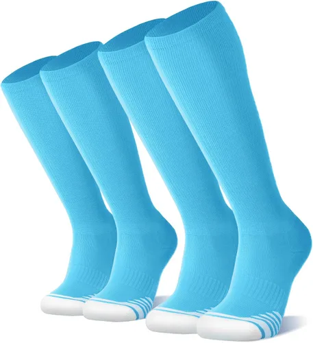 Vista 18 de FITRELL Paquete de 2/3 calcetines de béisbol y sóftbol para niños, jóvenes, hombres y mujeres, calcetines altos hasta la rodilla (varios colores)