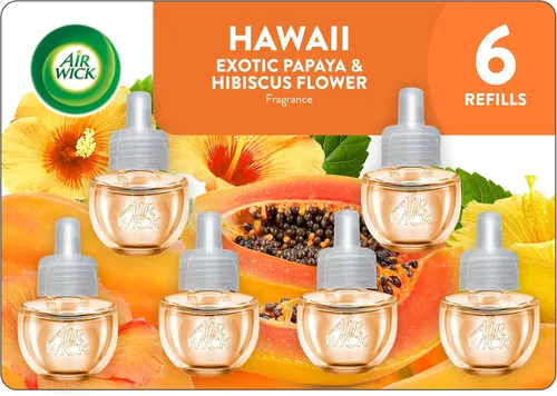 Vista 10 de Aceites perfumados Air Wick 0+4 Hawái Papaya exótica y flor de hibisco