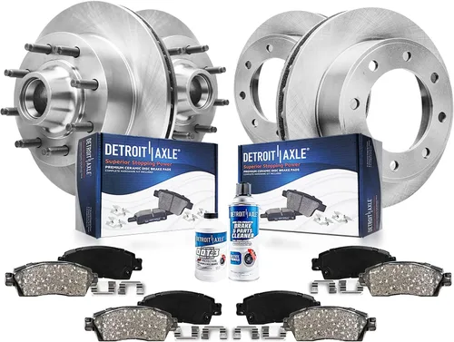 Vista 29 de Detroit Axle - Kit de frenos para 15-20 Volkswagen Passat, 12.28 pulgadas delanteras y 10.70 pulgadas trasero rotores de freno de disco pastillas