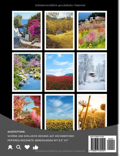 Vista 2 de VIER JAHRESZEITEN Fotobuch Frisches und warmes Wetter in der Natur für jeden, der Dekoration liebt 40+ Seiten hochwertige Bilder zur Entspannung