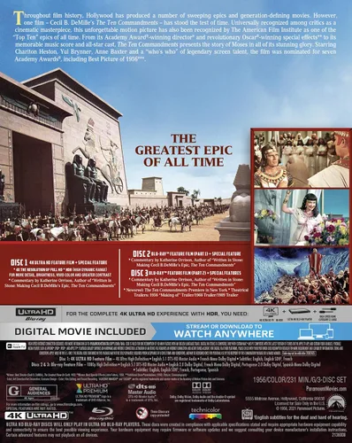 Vista 2 de The Ten Commandments (4K UHD + Blu-ray + Digital)