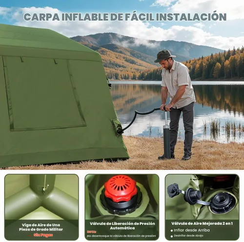 Vista 7 de Inflatable Tents for Camping, Blow Up Tent with Stove Jack, Ytaoeo Hot Tent