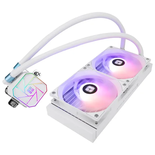 Vista 8 de Thermalright Aqua Elite 240 - Enfriador líquido de CPU V3, tamaño de fila de enfriamiento 240, 2 ventiladores PWM de 4.724 in, rodamientos S-FDB