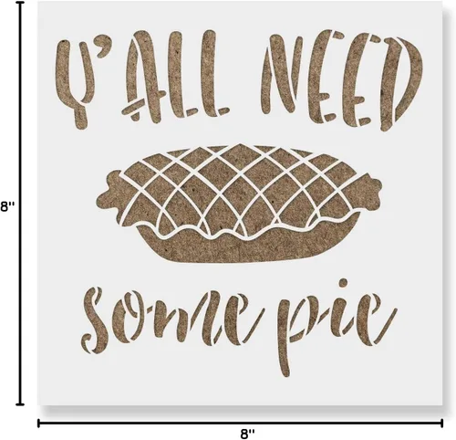 Vista 6 de Yall Need Pie Stencil - Captura la esencia del otoño en diseños, plantilla de otoño