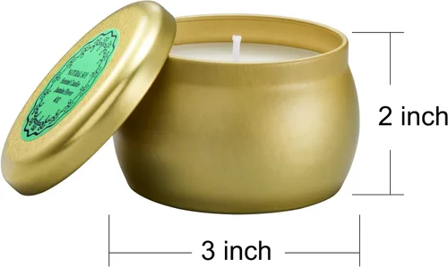 Vista 4 de Juego de velas perfumadas de regalo, 12 unidades de cera de soja natural de una sola lata de 4 onzas para reuniones familiares, velas festivas