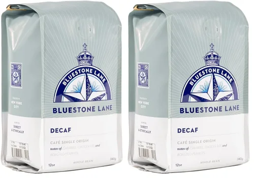 Vista 13 de Bluestone Lane Granos de café, Bayside Blonde Light Roast, grano entero, bolsa de 12 onzas