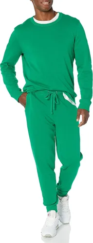 Vista 4 de Tienda Essentials Pantalones deportivos para hombre, ajuste relajado casual, tejido de rizo francés ligero (disponible en tallas grandes y altas)