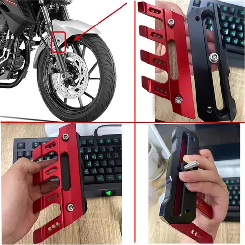Vista 3 de Guardabarros de motocicleta con protección lateral, amortiguador de choque delantero, protector antideslizante para Yamaha FZ-25 FZ25 FZ 25