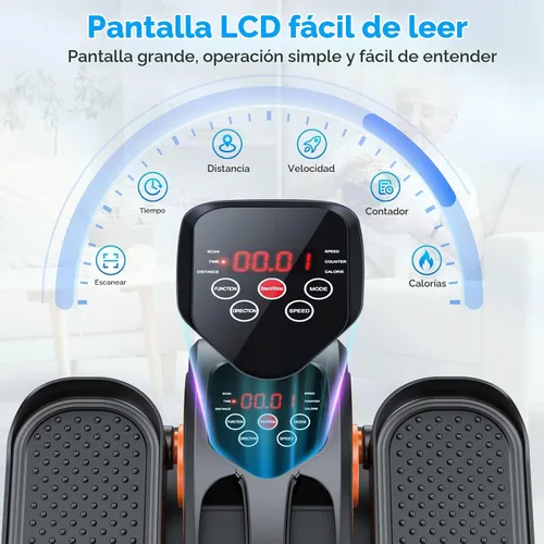 Vista 4 de GUGTTR Máquina elíptica debajo del escritorio, ejercitador eléctrico
