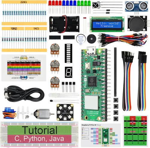 Vista 9 de Freenove Super Starter Kit para Raspberry Pi Pico (incluido), microcontrolador Cortex-M0+ de doble núcleo, tutorial detallado de 588 páginas, 177