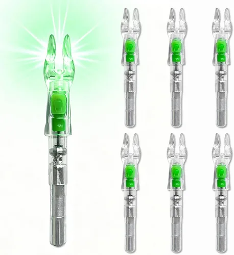 Vista 6 de 6 Pack X Lighted Arrow Nocks LED Archery Nocks for .204" 5.2mm Shafts Auto-Illuminated LED with ON/OFF Switch, High Visibility, Impact Resistant