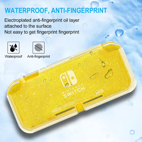 Vista 6 de Moxiaomo - Carcasa protectora para Nintendo Switch Lite (2 unidades, incluye protector de pantalla y brillantes)