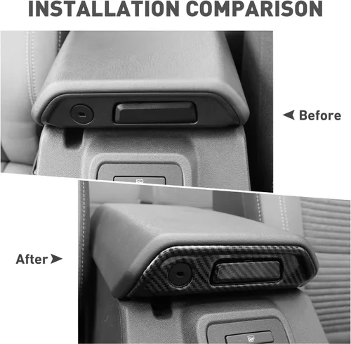 Vista 6 de Caja de almacenamiento para reposabrazos central para Ford Bronco, cubierta del panel del interruptor, decoración interior, compatible con Ford