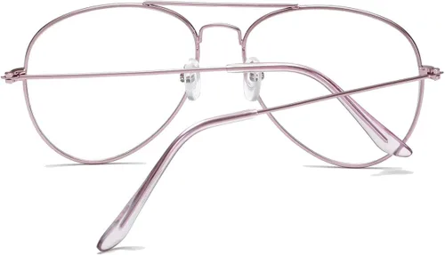 Vista 6 de AISSWZBER Lentes de aviador transparentes con marco de metal clásico prémium