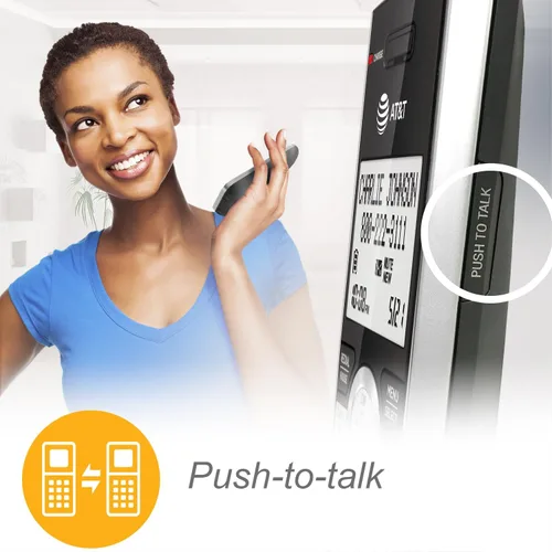Vista 10 de AT&T CL84107 DECT 6.0 Teléfono expandible con cable/inalámbrico con bloqueador de llamadas inteligente, negro/plata con 1 auricular