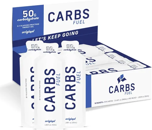 Vista 11 de Geles de Energía Originales Carbs Fuel 24 Gel 25g de Carbohidratos, 100 Calorías por Gel Sin Conservantes ni Agentes Gelificantes Sabor Ligero