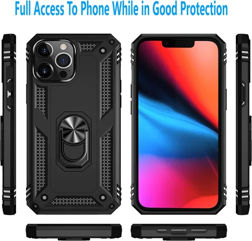 Vista 3 de STARSHOP Funda compatible con iPhone 12 Pro Max, con protector de pantalla de vidrio templado incluido: doble capa de grado militar, a prueba