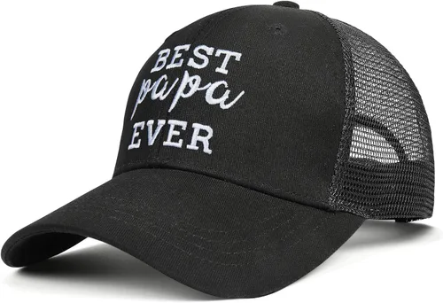Vista 2 de Sombrero bordado para niña, hija, papá, para hombres, Día del Padre, regalos de cumpleaños de hija para papá, padre o papá, best papa ever