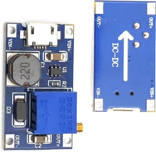Vista 7 de DEVMO 5 unids DC-DC Regulador de voltaje Step-Up Boost Convertidor Placa de fuente de alimentación 2V-24V a 5V-28V 2A para MT3608 con Micro USB
