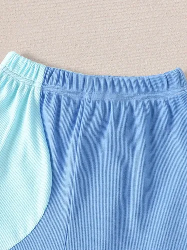 Vista 3 de Verdusa Conjunto de 2 piezas de camiseta corta sin mangas y pantalones cortos para niña