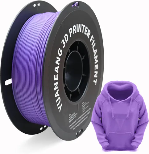 Vista 24 de Filamento PETG para impresora 3D, precisión dimensional +/- 0.001 in, carrete de 2.2 libras, 0.069 in, plateado 2.2 lbs plata