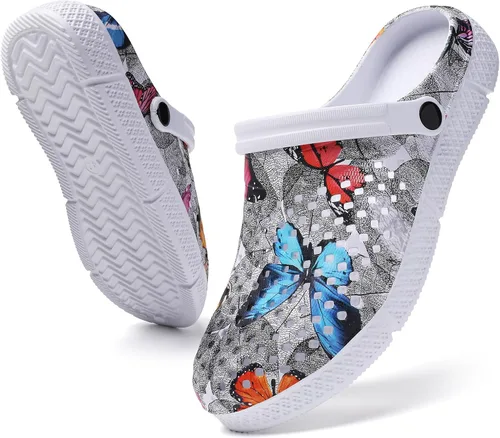 Vista 7 de Womens Clogs Shoes Unisex Summer Garden Clogs Shoes Non-Slip Quick Drying Sandals Casual Slippers