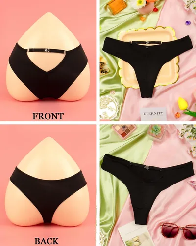 Vista 6 de Tanga en T para mujer, bragas de cintura baja, ropa interior sexy