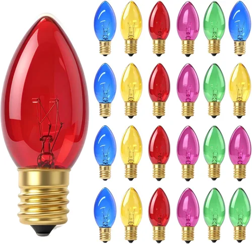 Vista 13 de Paquete de 50 bombillas de Navidad multicolor C9, bombilla de base Varios