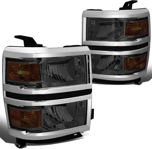 Vista 11 de DNA MOTORING HL-OH-CSIL14-BK-AM Faros delanteros negros y ámbar compatibles con Silverado 1500 2014-2015