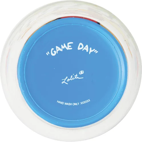 Vista 4 de Enesco Designs by Lolita Game Day - Vaso de cerveza artesanal pintado a mano, 16 onzas, multicolor