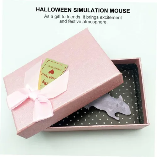 Vista 7 de 10pcs Halloween Plastic Fake Mice Prank Realistic Simulation Mouse Props for Haunted House Party Decorations Gray