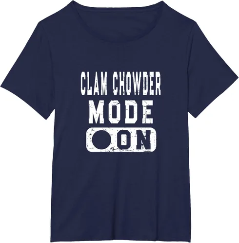 Vista 12 de Clam Chowder Mode On - Camiseta de broma de sopa de almejas, Negro