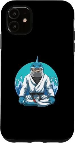 Vista 8 de iPhone 12 Pro Max Jiu Jitsu Shark con Gi - Estuche de agarre y judo
